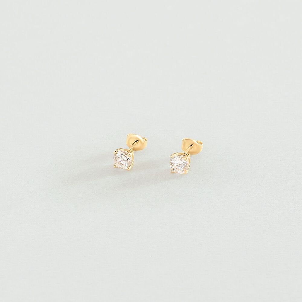 Agatha Boucles d'oreilles puces SOL - Cristal / Doré 02390123-137-TU