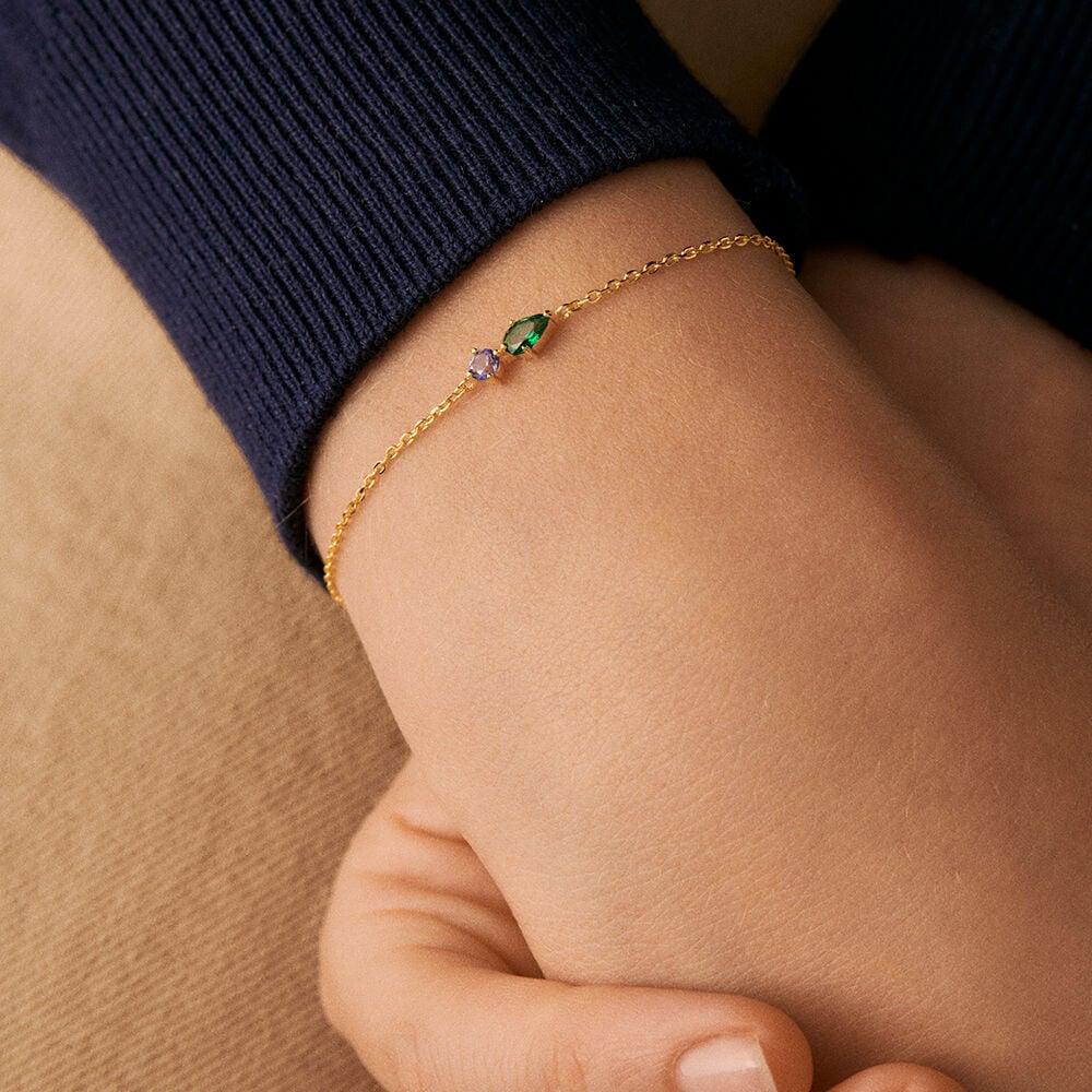Agatha Bracelet Souple ASTRE - Vert / Doré 02490069-658-TU
