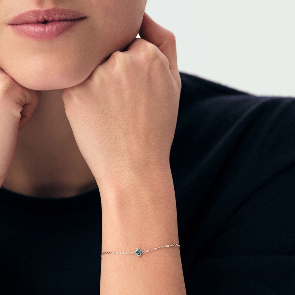 Agatha Bracelet Souple BELOVED - Argent / Bleu Vert 02420775-708-TU