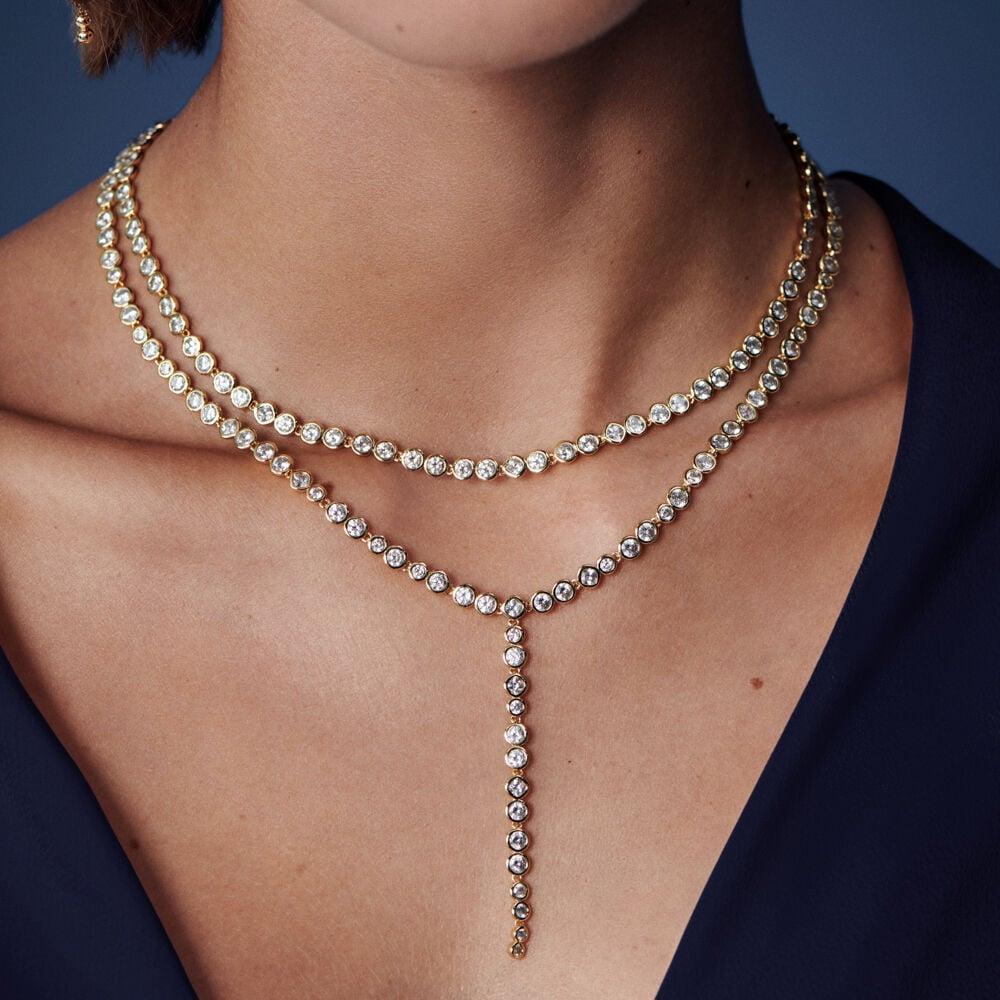 Agatha Collier Mi-long ADAMAS - Cristal / Doré 02680307-137-TU