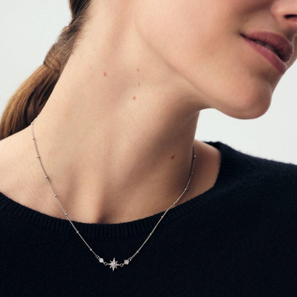 Agatha Collier Mi-long OURSE - Cristal / Argenté 02621005-136-TU