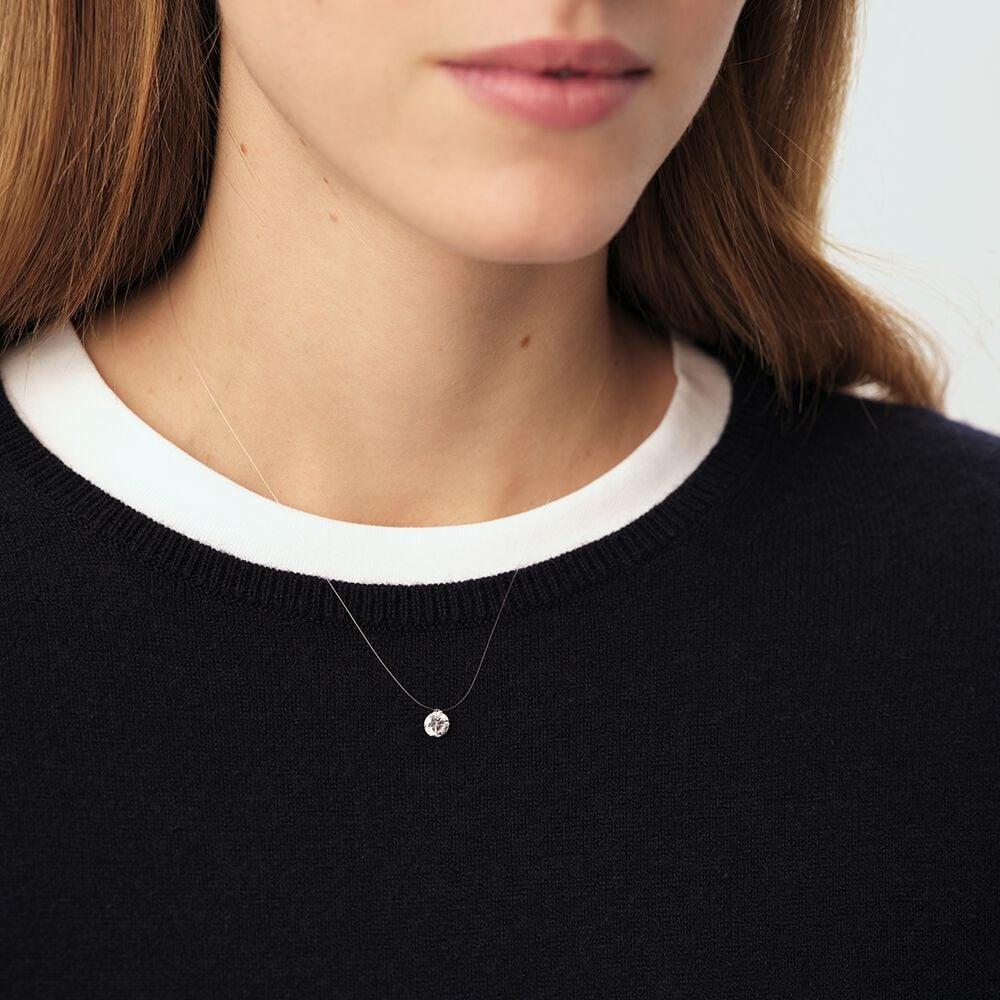 Agatha Collier Ras Du Cou FIL MAGIQUE - Cristal / Argenté 09991216-136-TU