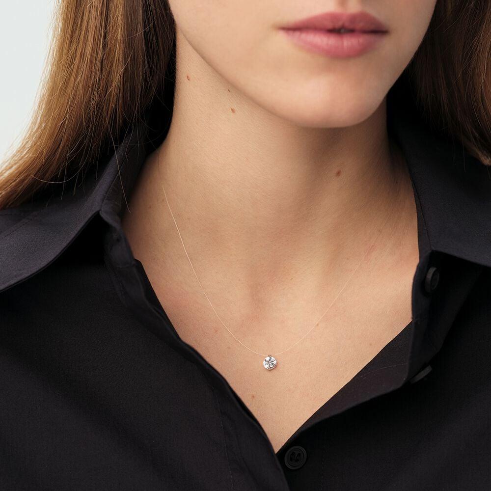 Agatha Collier Ras Du Cou FIL MAGIQUE - Cristal / Argenté 09991216-136-TU