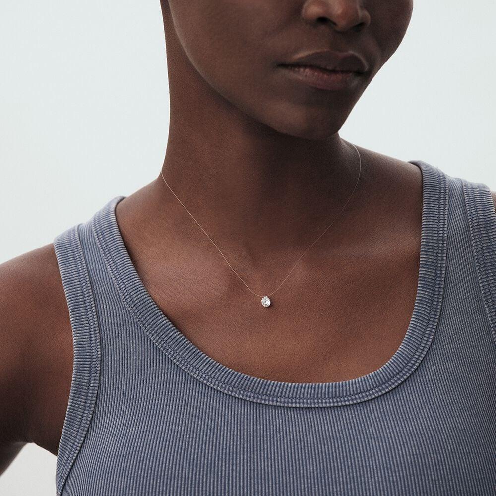 Agatha Collier Ras Du Cou FIL MAGIQUE - Cristal / Argenté 09991216-136-TU