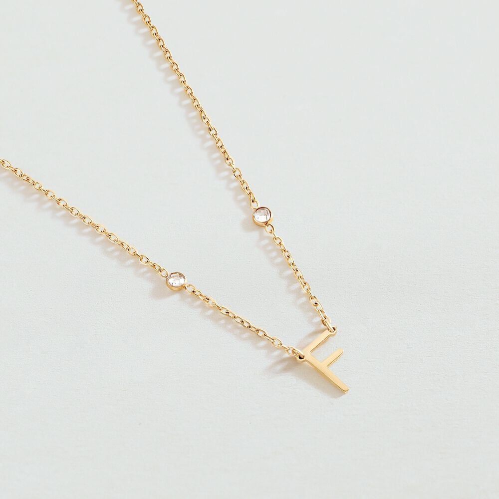 Agatha Collier ras du cou LETTRE F - Cristal / Doré 02670172-137-TU