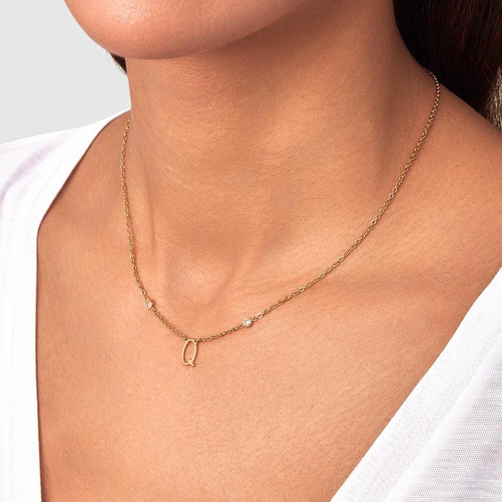 Agatha Collier Ras Du Cou LETTRE Q - Cristal / Doré 02670183-137-TU