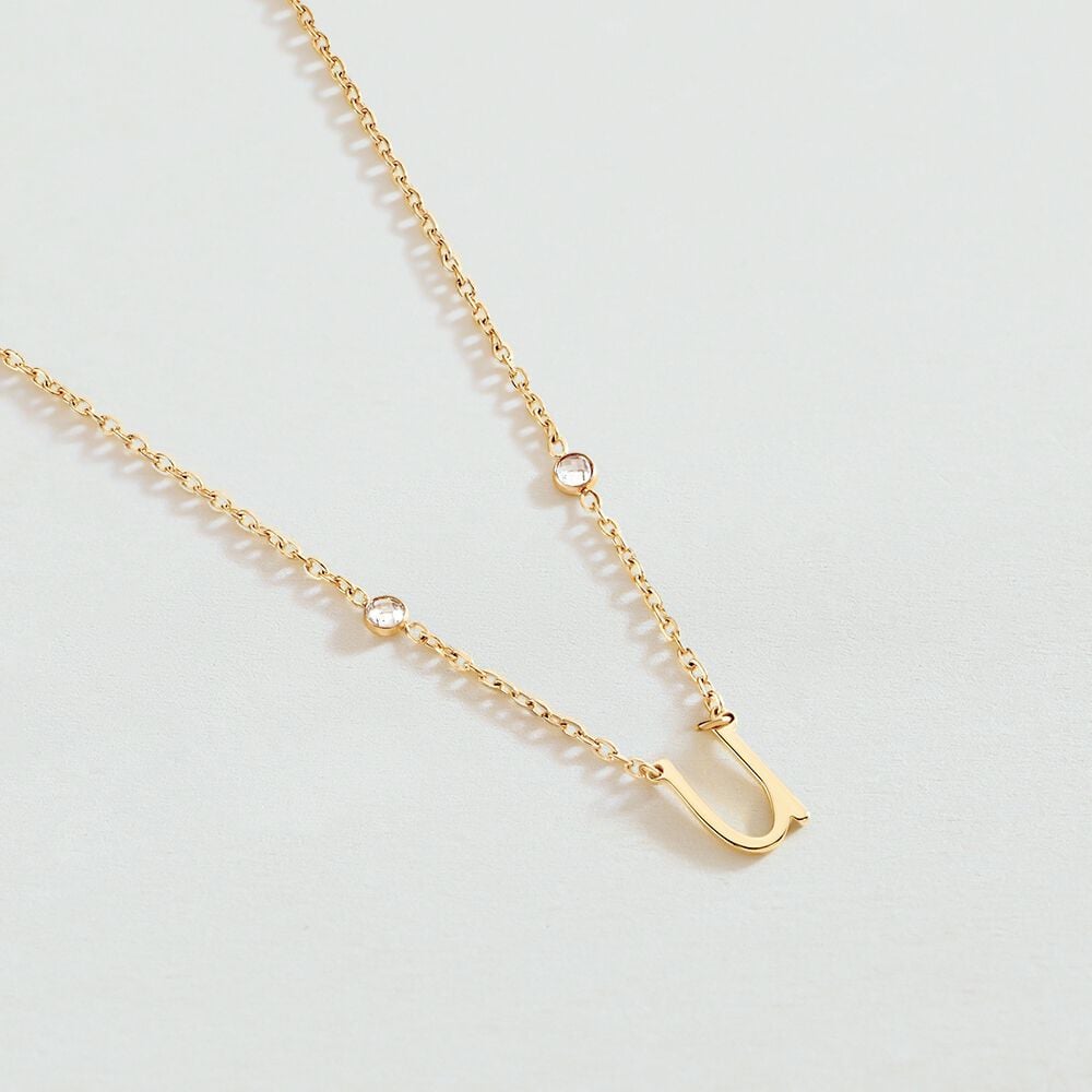 Agatha Collier ras du cou LETTRE U - Cristal / Doré 02670187-137-TU