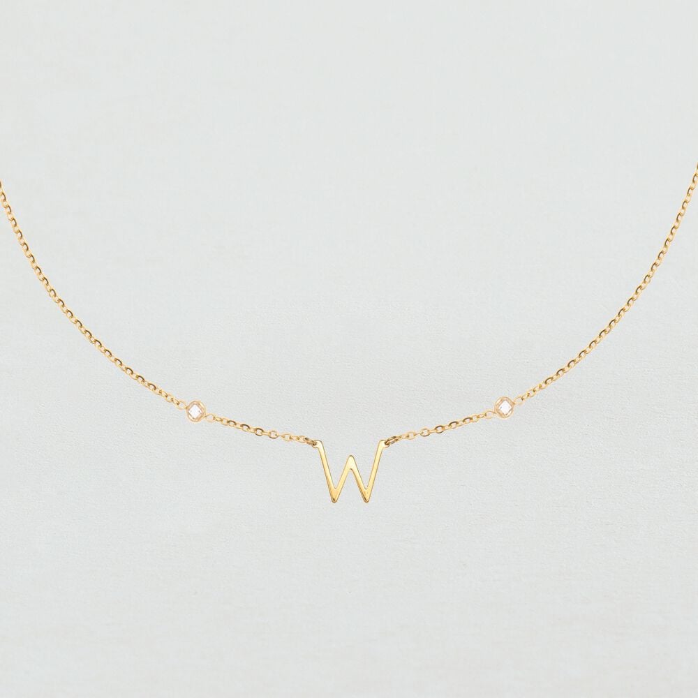 Agatha Collier ras du cou LETTRE W - Cristal / Doré 02670189-137-TU