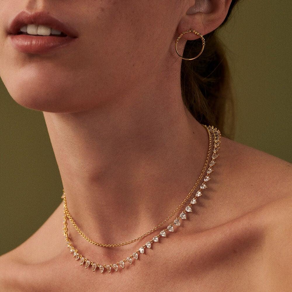 Agatha Collier Ras Du Cou OLIMPIA - Cristal / Doré 02680952-137-TU