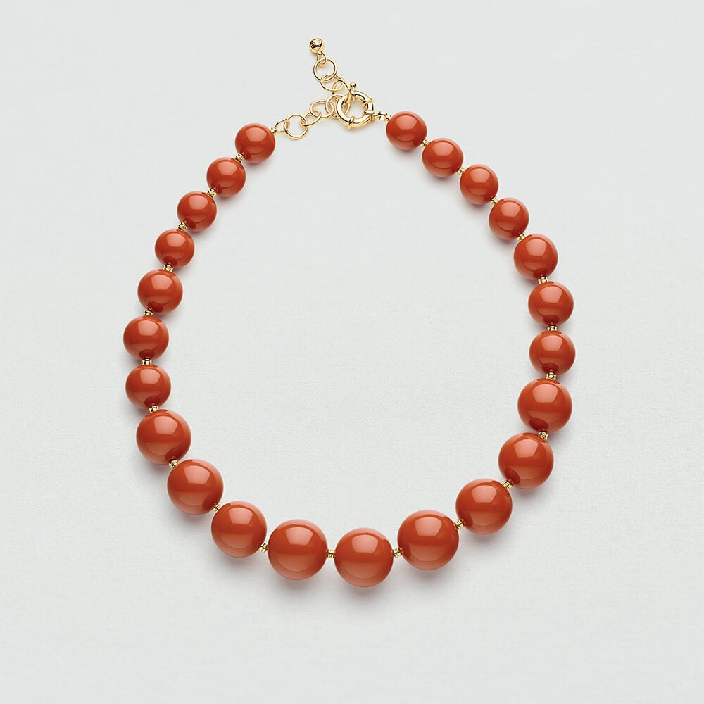 Agatha Collier ras du cou PALAIS ROYAL - Corail / Doré 02670409-128-TU