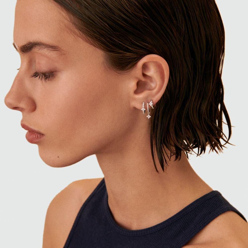 Agatha Piercing Créole BELOVED - Cristal / Argenté 02321278-136-TU