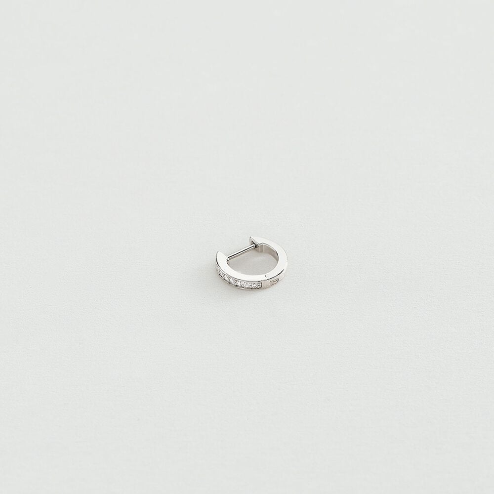 Agatha Piercing créole CRIODIAM - Cristal / Argenté 02320597-136-TU