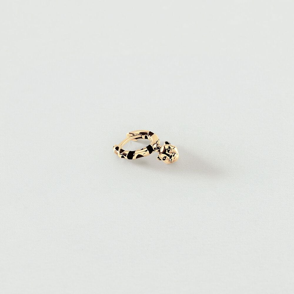Agatha Piercing créole LEOPARD - Noir / Doré 02390401-270-TU