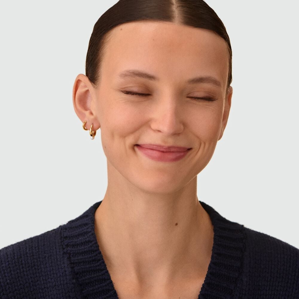 Agatha Piercing Créole LISA - Perle / Doré 02390526-294-TU