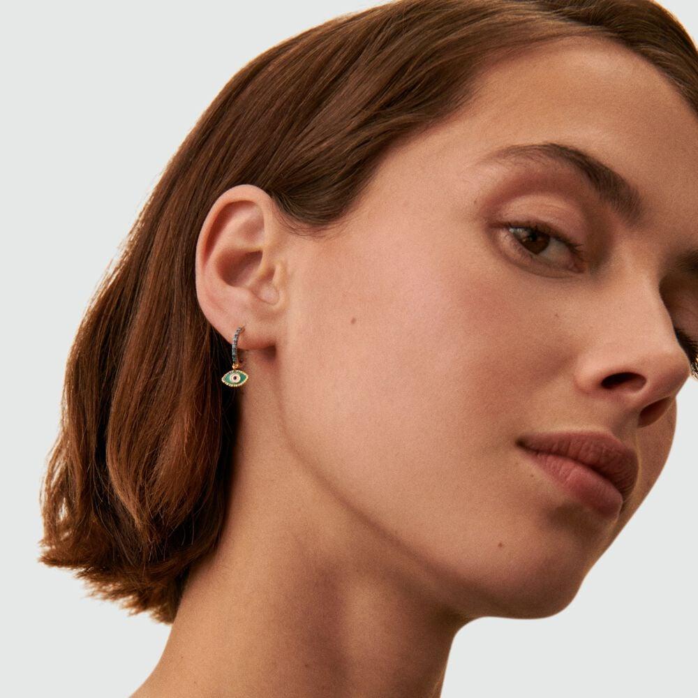 Agatha Piercing Créole LUCKY EYE - Bleu / Argenté 02390471-088-TU