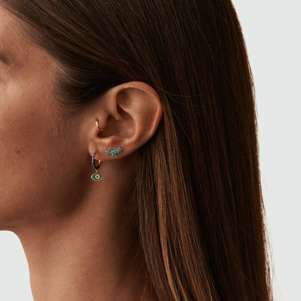 Agatha Piercing Créole LUCKY EYE - Bleu / Argenté 02390471-088-TU