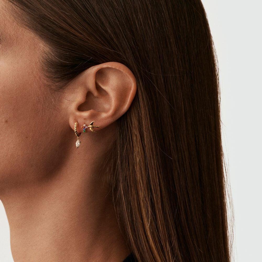 Agatha Piercing Créole MAMBA - Cristal / Doré 02390015-137-TU