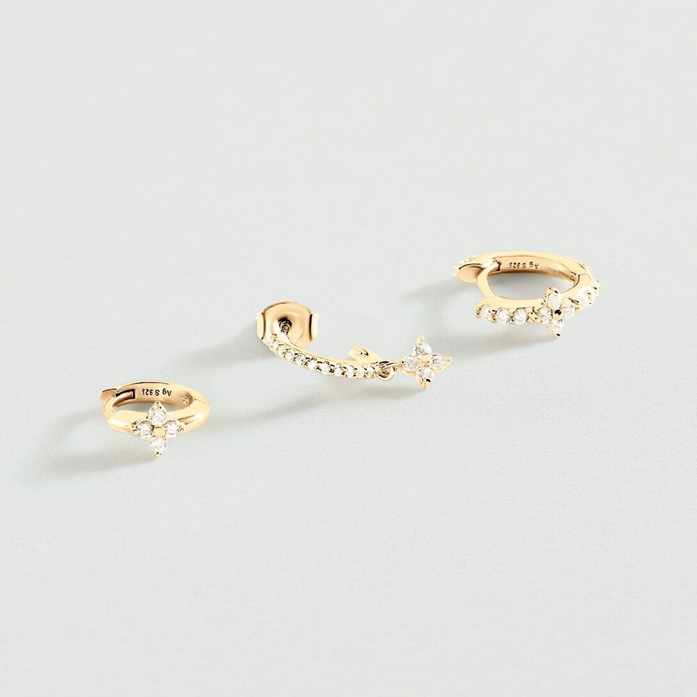 Agatha Piercing créole MIX& MATCH - Cristal / Doré 02390464-137-TU