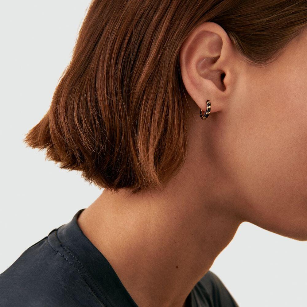 Agatha Piercing Créole MIX& MATCH - Noir / Doré 02390467-270-TU