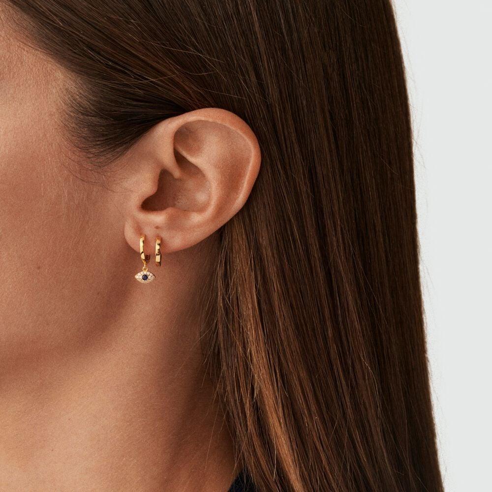 Agatha Piercing Créole NAZAR - Cristal / Doré 02390081-137-TU