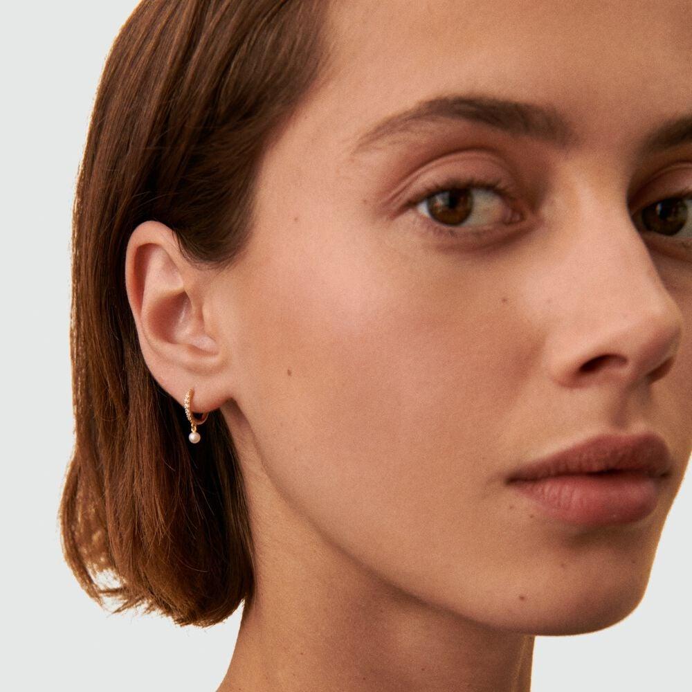 Agatha Piercing Créole PRECIEUX - Perle / Doré 02390426-294-TU