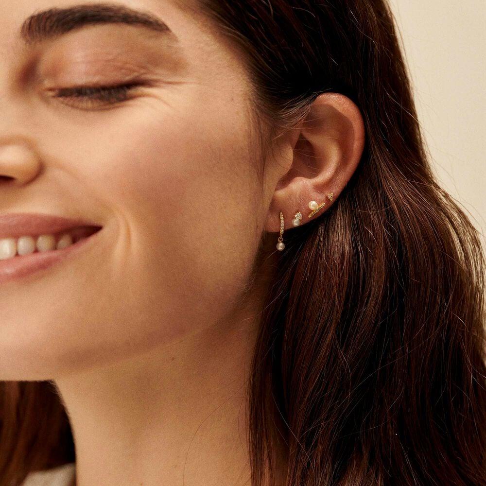 Agatha Piercing Créole PRECIEUX - Perle / Doré 02390426-294-TU