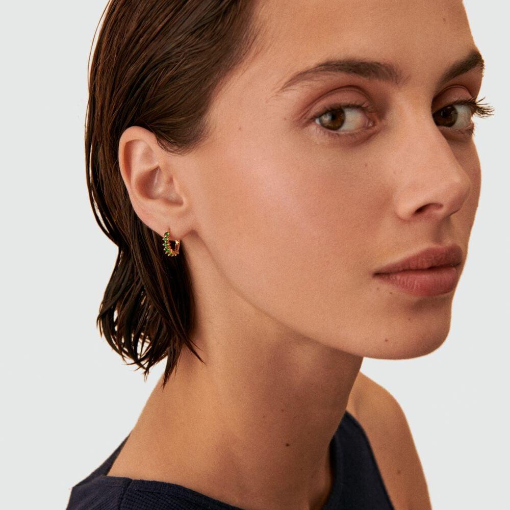 Agatha Piercing Créole RADIANTE - Vert 02390086-383-TU