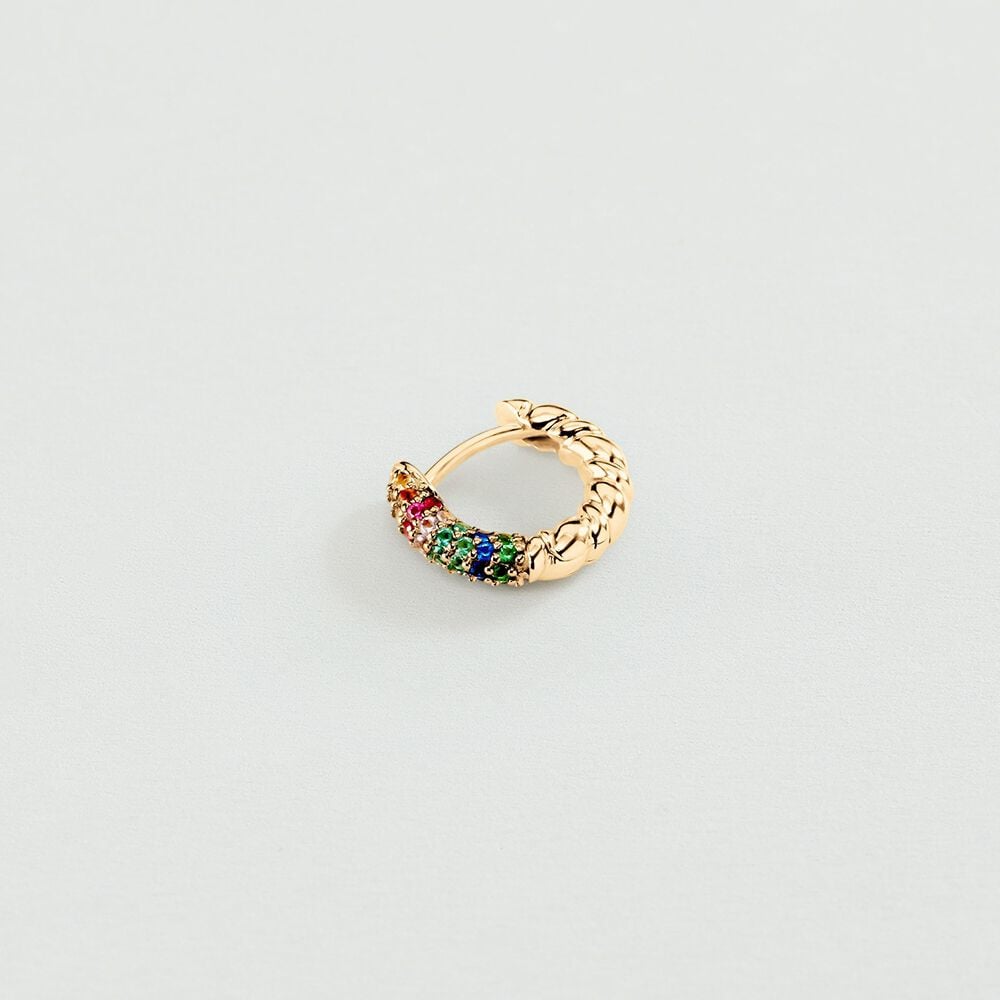 Agatha Piercing créole SIENNA - Multicolore / Doré 02390430-256-TU
