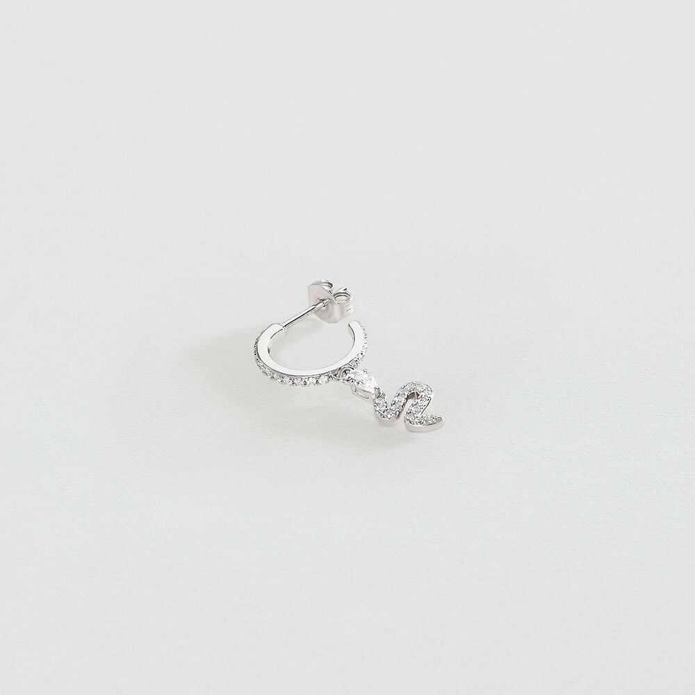 Agatha Piercing créole SNAKY - Cristal / Argenté 02320979-136-TU