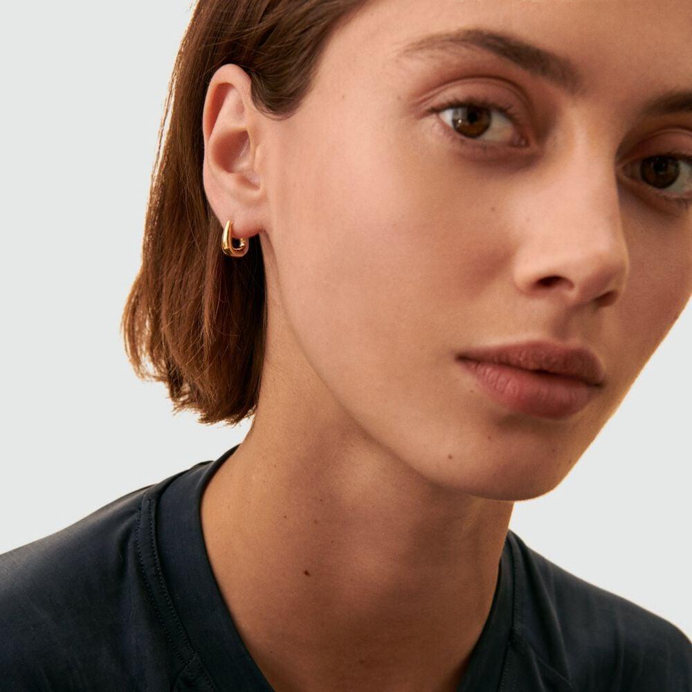 Agatha Piercing Créole SUZETTE - Blanc / Doré 02390436-094-TU