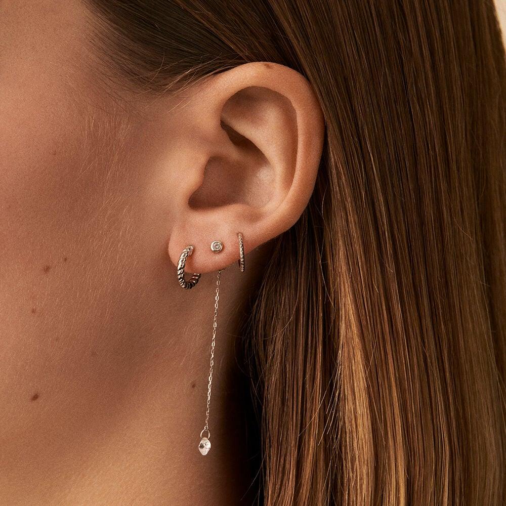 Agatha Piercing Créole TRESSEE - Argenté 02321073-050-TU