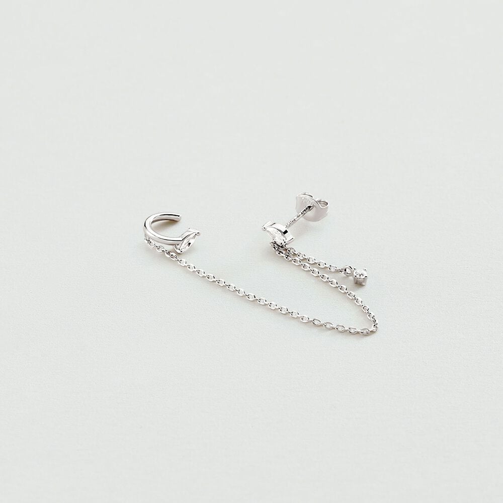 Agatha Piercing ear cuff AMAS - Cristal / Argenté 02321257-136-TU