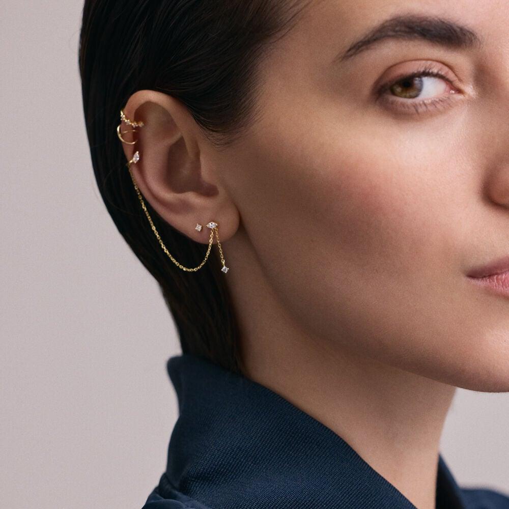 Agatha Piercing Ear Cuff OFEE - Cristal / Doré 02390399-137-TU