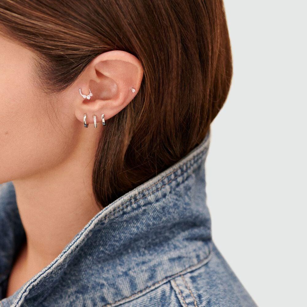 Agatha Piercing Hélix & Tragus PAULINE - Cristal / Argenté 02321150-136-TU