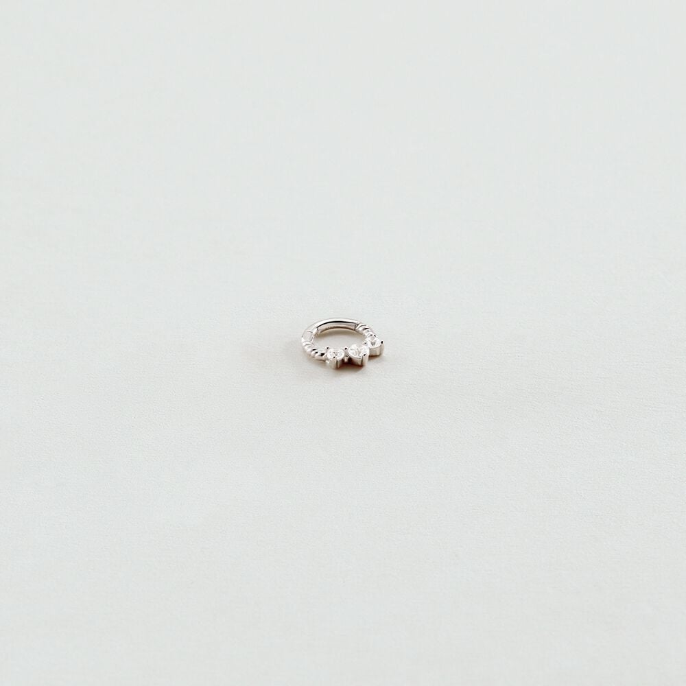 Agatha Piercing Hélix & Tragus PAULINE - Cristal / Argenté 02321150-136-TU