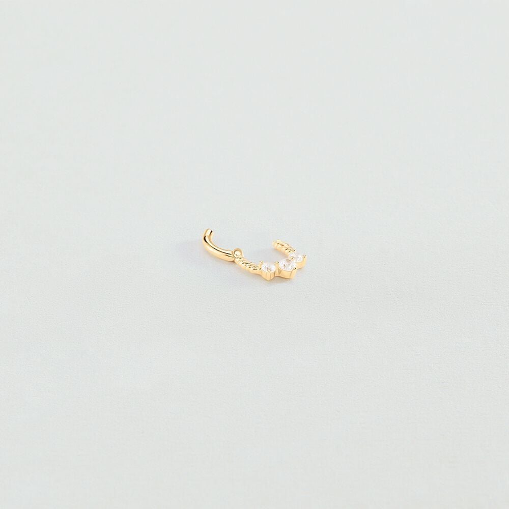 Agatha Piercing Hélix & Tragus PAULINE - Cristal / Doré 02390512-137-TU