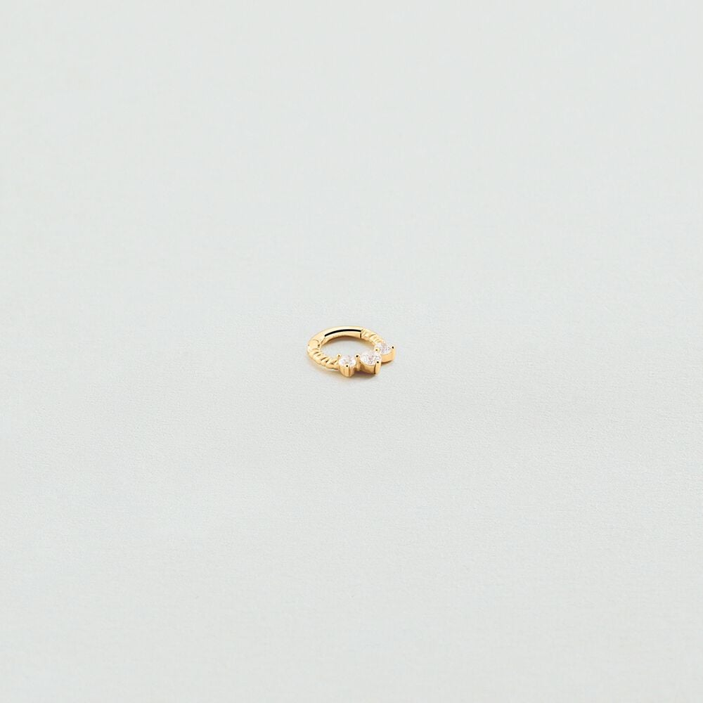 Agatha Piercing Hélix & Tragus PAULINE - Cristal / Doré 02390512-137-TU