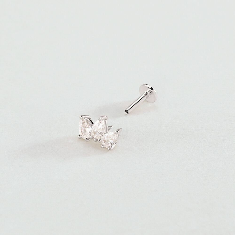 Agatha Piercing Hélix & Tragus PIA - Cristal / Argenté 02321155-136-TU