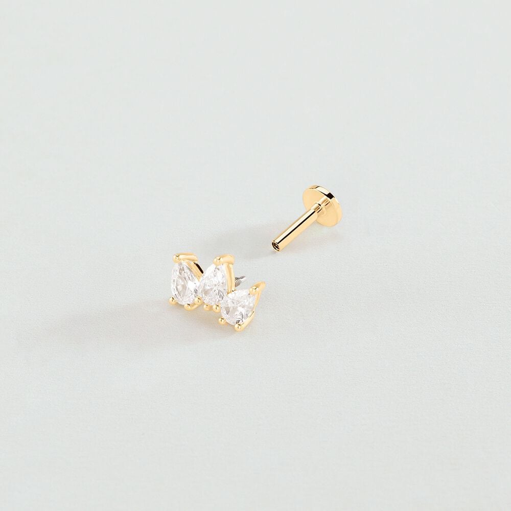 Agatha Piercing Hélix & Tragus PIA - Cristal / Doré 02390517-137-TU