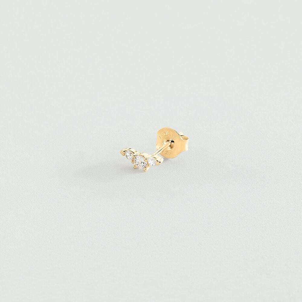 Agatha Piercing puce CROISSAN - Cristal / Doré 02390082-137-TU