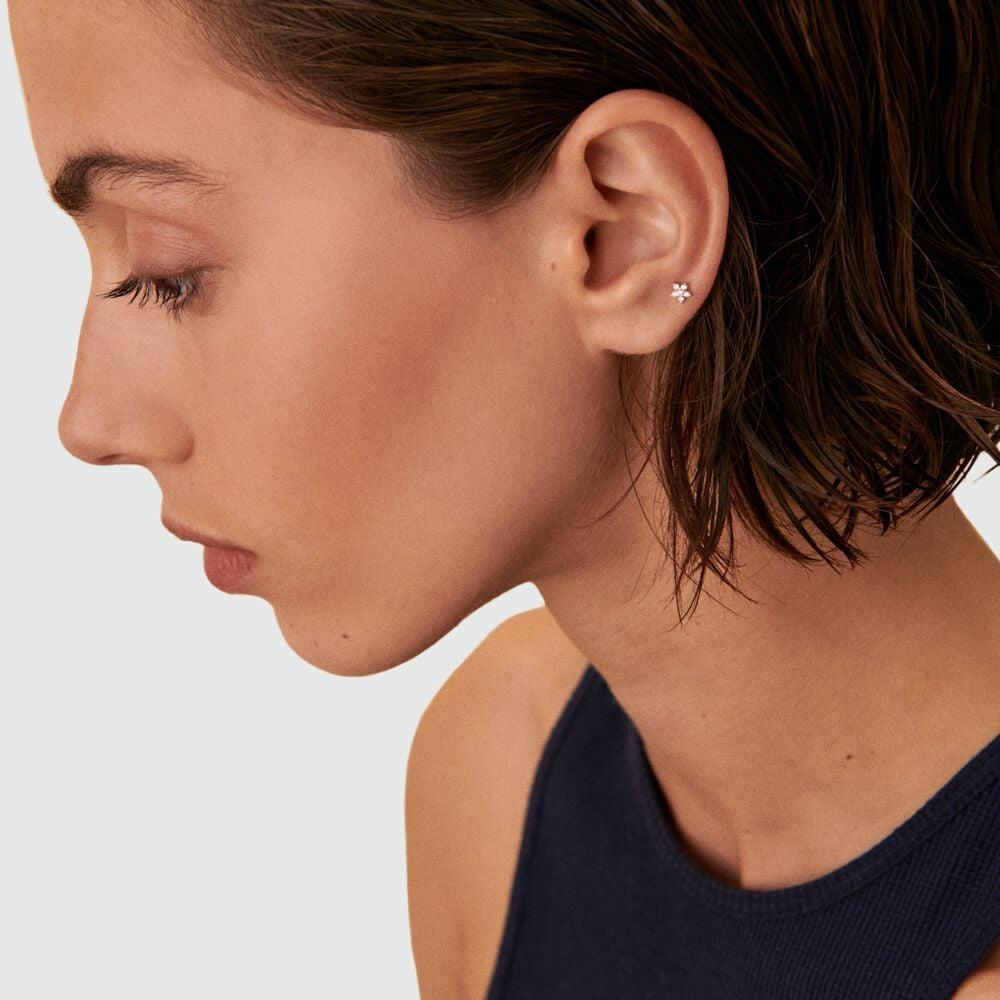 Agatha Piercing Puce FLOR6 - Cristal / Argenté 02320654-136-TU