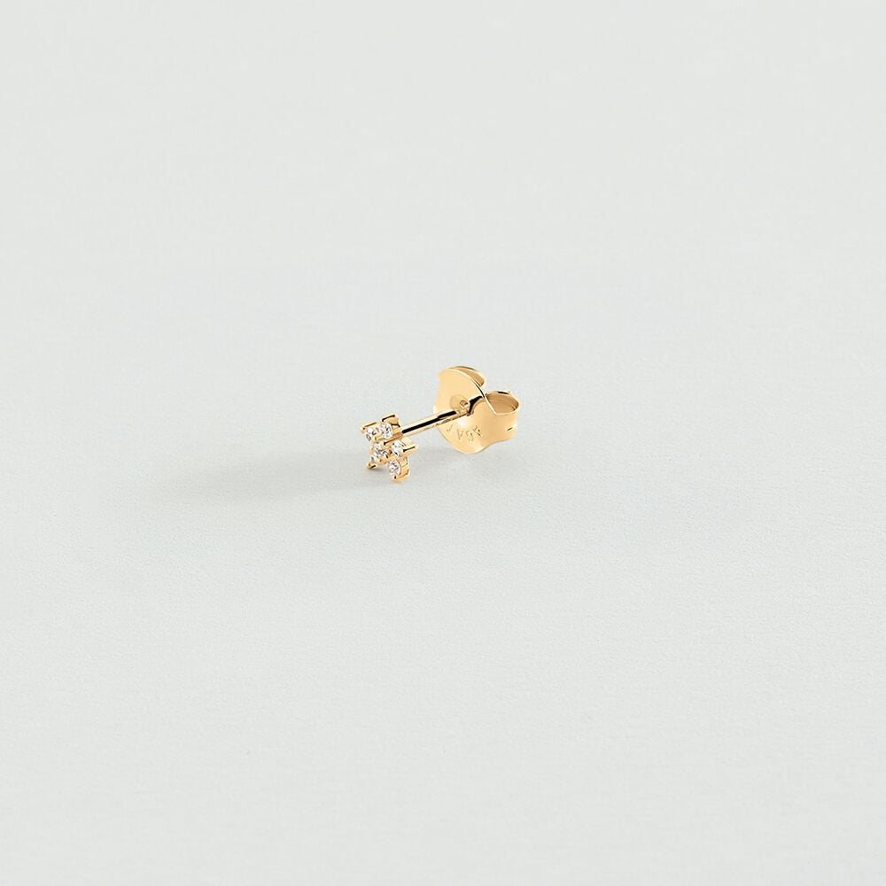 Agatha Piercing puce FLOR6 - Cristal / Doré 02390054-137-TU