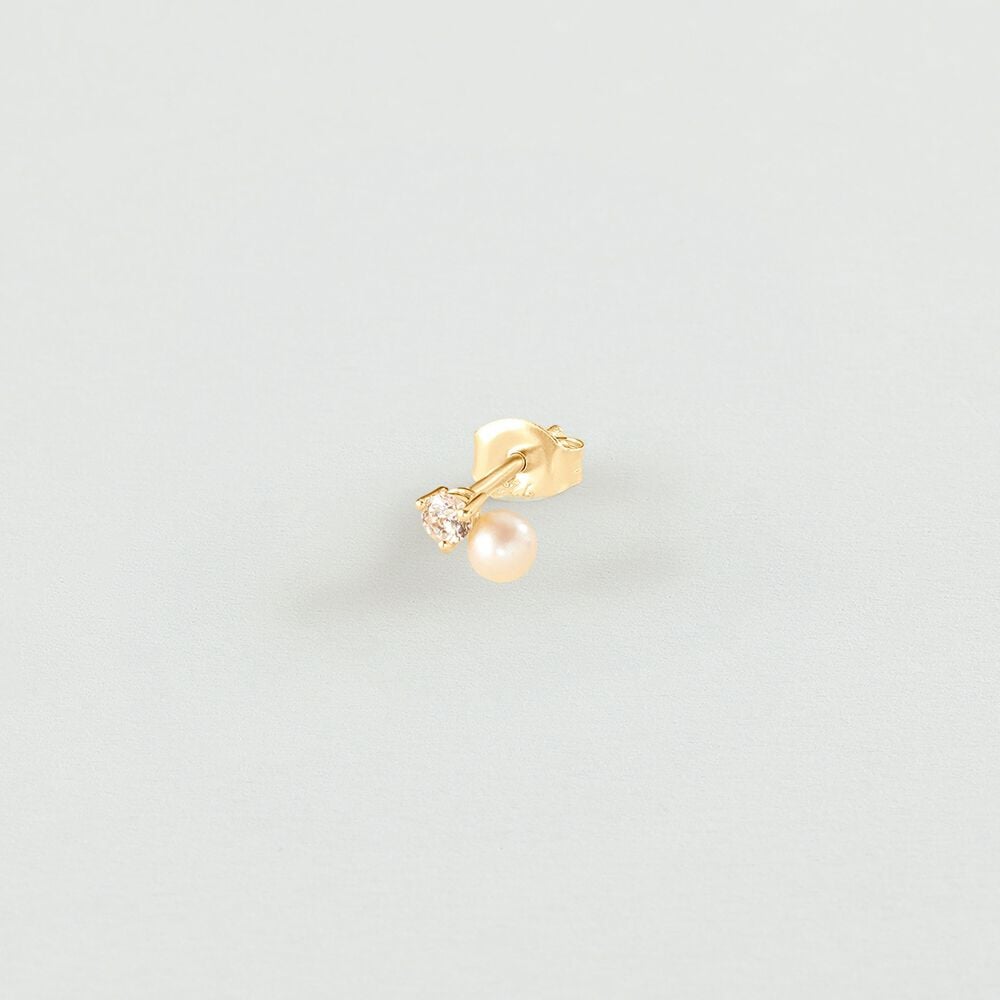 Agatha Piercing puce MIX & MATCH - Perle / Doré 02390424-294-TU