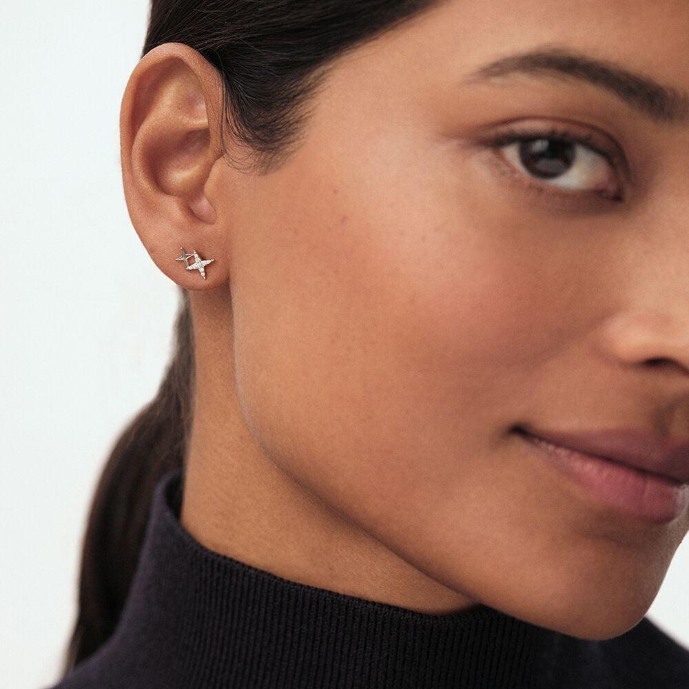 Agatha Piercing Puce SHINING - Cristal / Argenté 02321110-136-TU