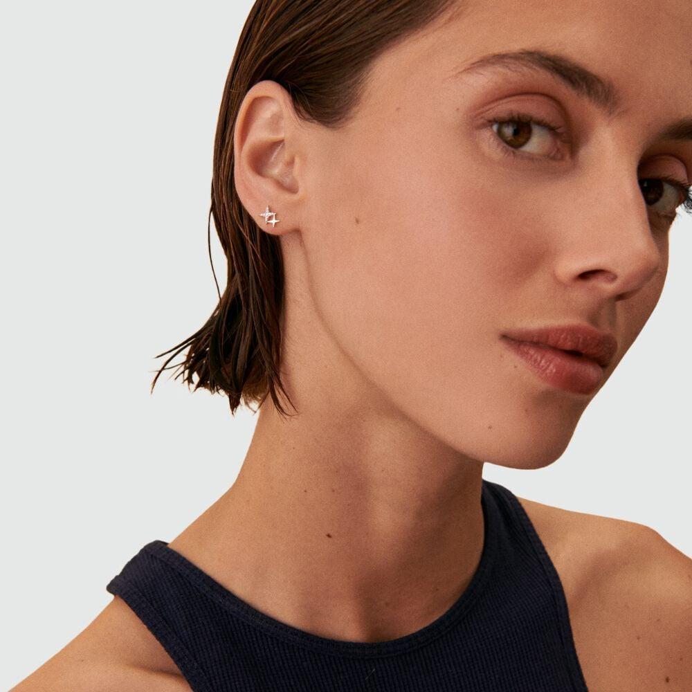 Agatha Piercing Puce SHINING - Cristal / Argenté 02321110-136-TU