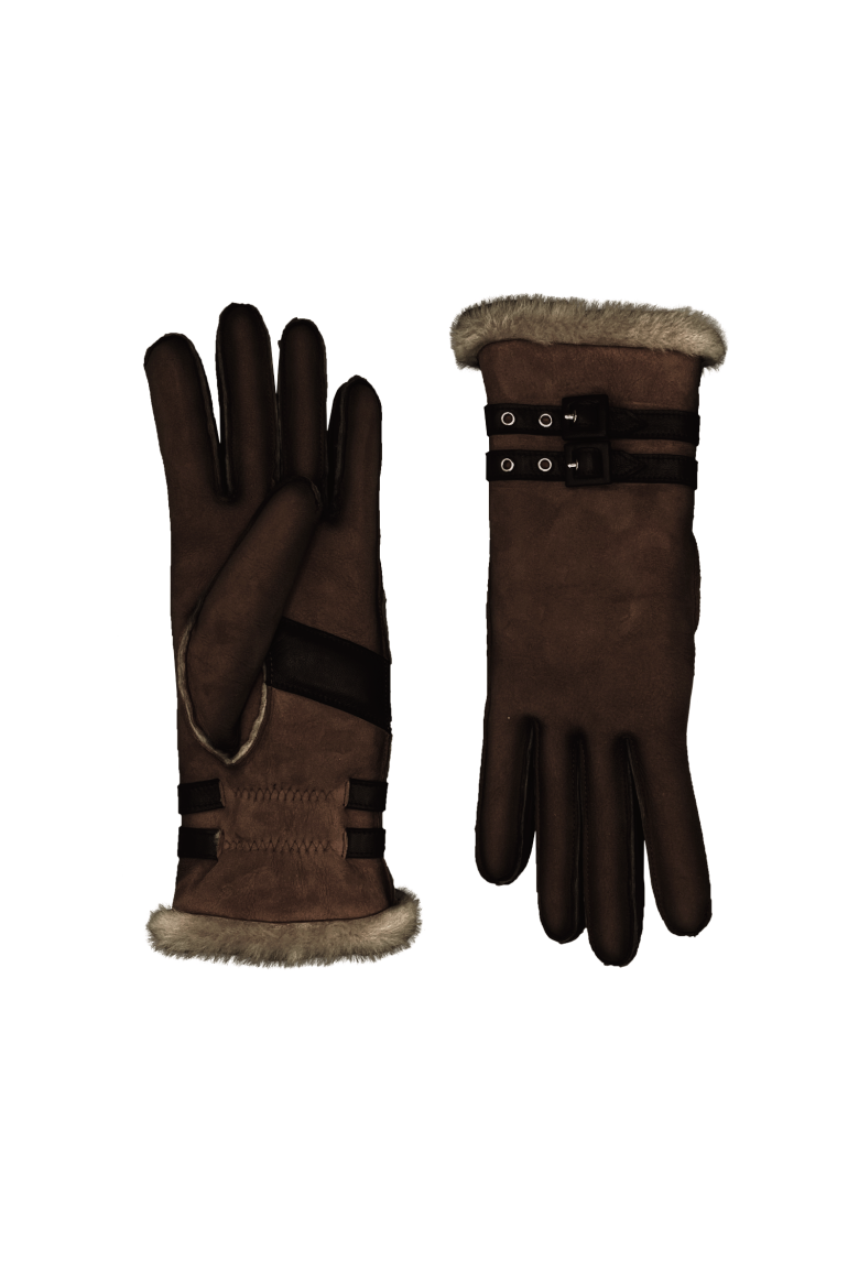 agnelle Gants Femme en Cuir Double Face Bombera