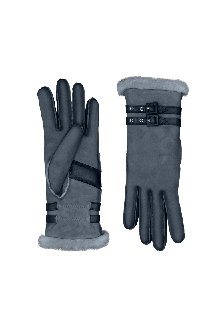 agnelle Gants Femme en Cuir Double Face Bombera