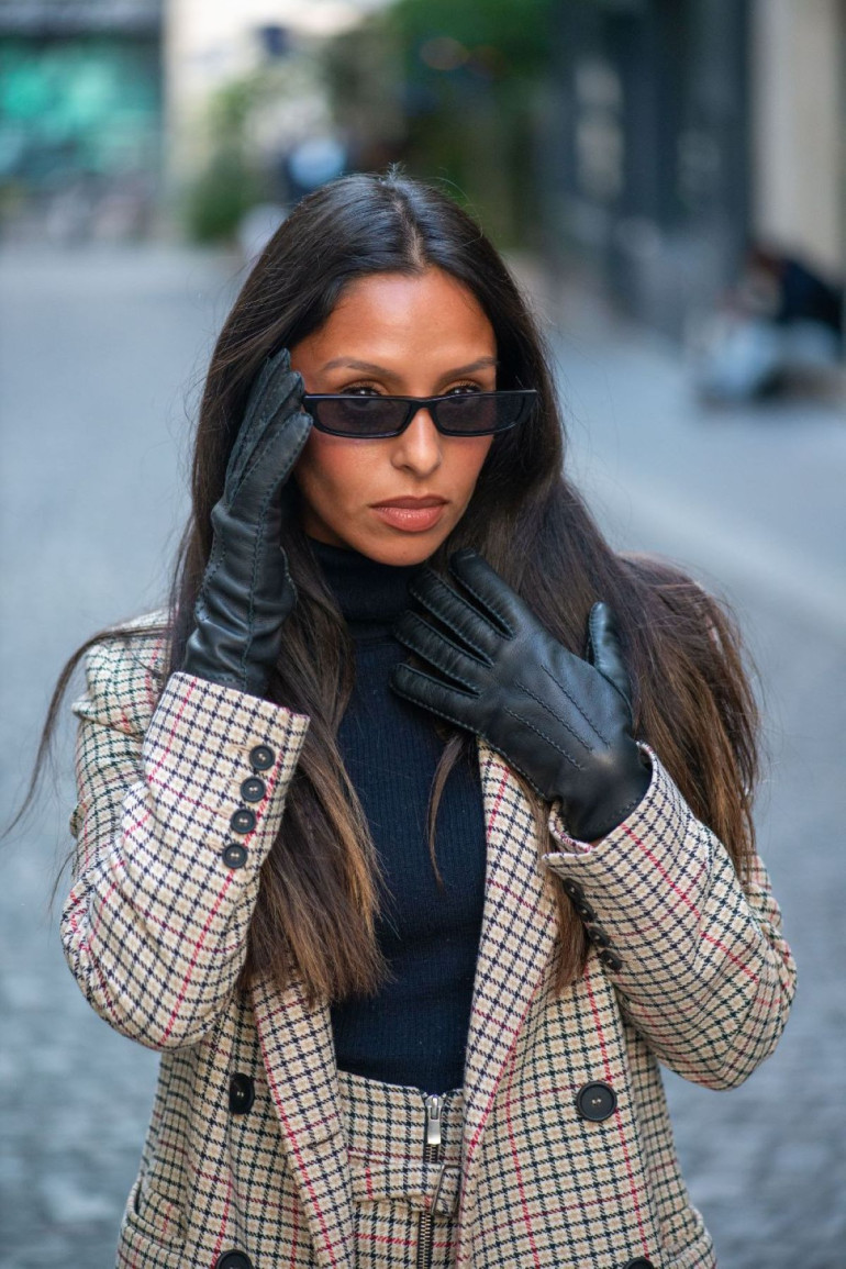 Agnelle Gants Femme En Cuir Doublés Cachemire Aude