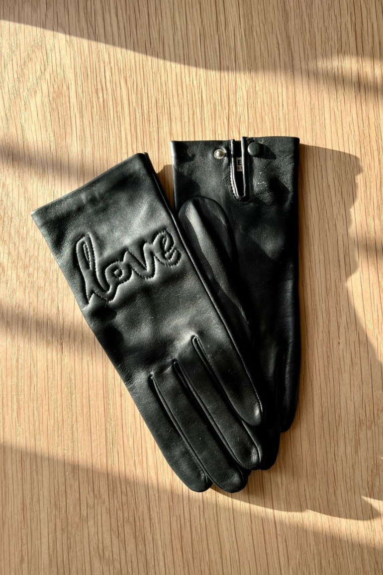 Agnelle Gants Femme En Cuir Doublés Soie Moor