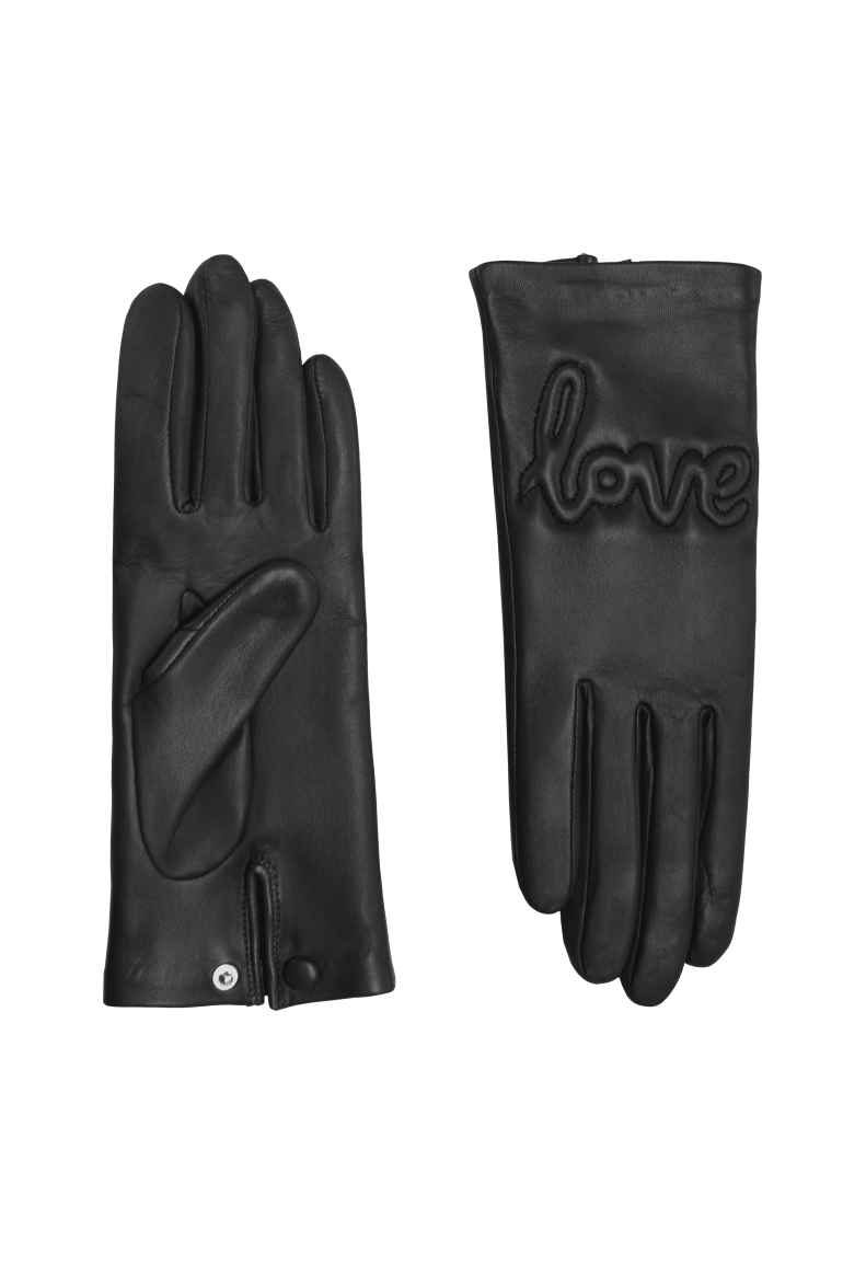 agnelle Gants Femme en Cuir Doublés Soie Moor